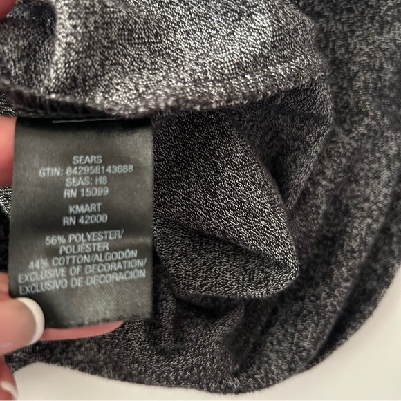 Joe Boxer Heather Grey/Black Pullover Hoodie with smiley face long Sleeves - S - Picture 7 of 10